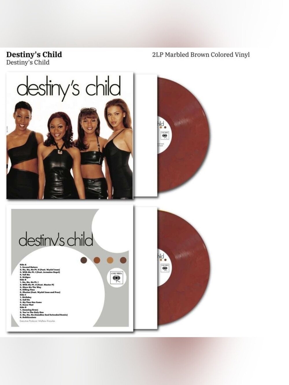 Destiny's Child 2LP Marbled Brown Colored Vinyl